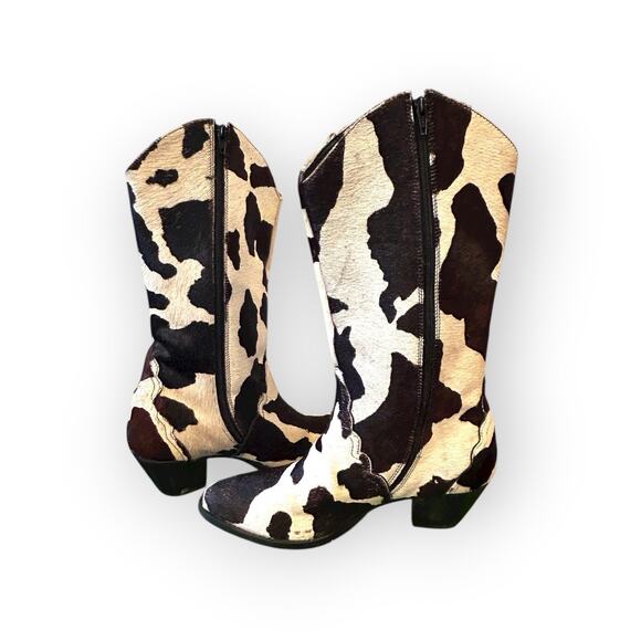 Durango Tooled Cowhide Pony Calf Hair On Hide Cowgirl Cowboy Boots 7.5 RD 1818 - Picture 3 of 16